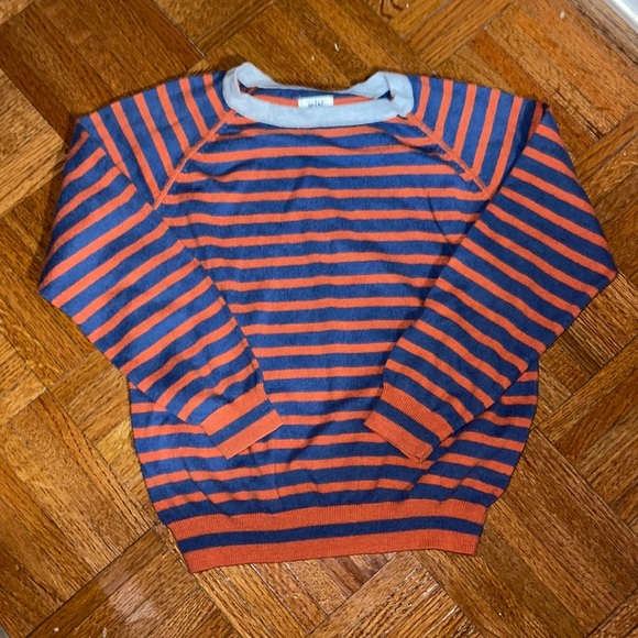 Mini Boden size 7/8 striped sweater needs a little stitch around top of sweater - Picture 2 of 4